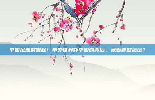 中国足球的崛起！申办世界杯中国的背后，藏着哪些秘密？