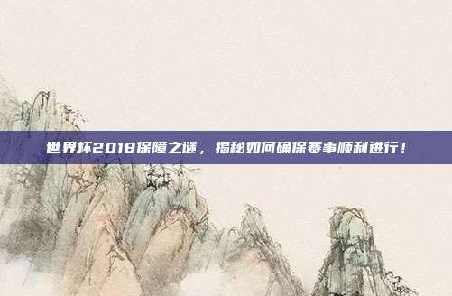 世界杯2018保障之谜，揭秘如何确保赛事顺利进行！