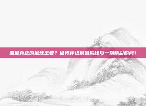 谁是真正的足球王者？世界杯进展图揭秘每一刻精彩瞬间！
