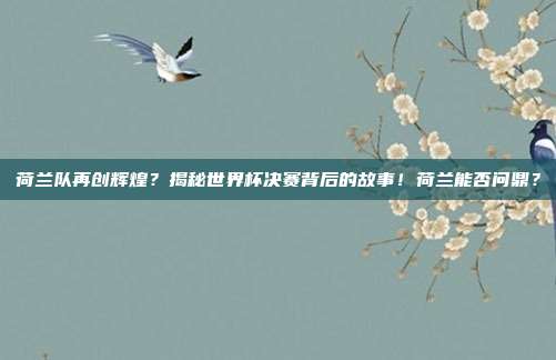 荷兰队再创辉煌？揭秘世界杯决赛背后的故事！荷兰能否问鼎？