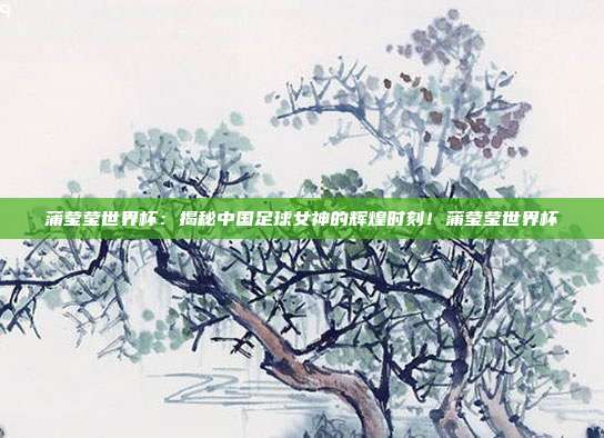 蒲莹莹世界杯：揭秘中国足球女神的辉煌时刻！蒲莹莹世界杯