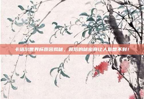 卡塔尔世界杯原因揭秘，背后的秘密竟让人意想不到！
