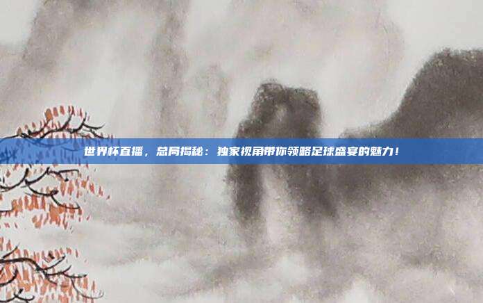 世界杯直播，总局揭秘：独家视角带你领略足球盛宴的魅力！