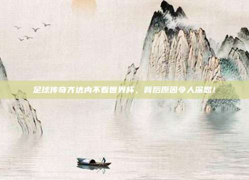 足球传奇齐达内不看世界杯，背后原因令人深思！