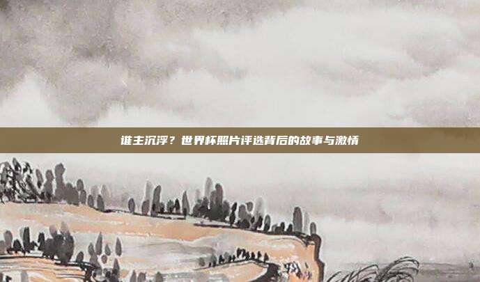 谁主沉浮？世界杯照片评选背后的故事与激情
