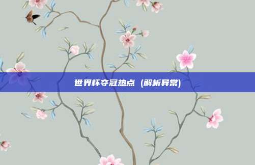 世界杯夺冠热点 (解析异常)