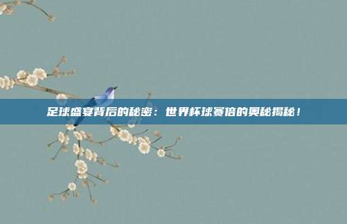 足球盛宴背后的秘密：世界杯球赛倍的奥秘揭秘！