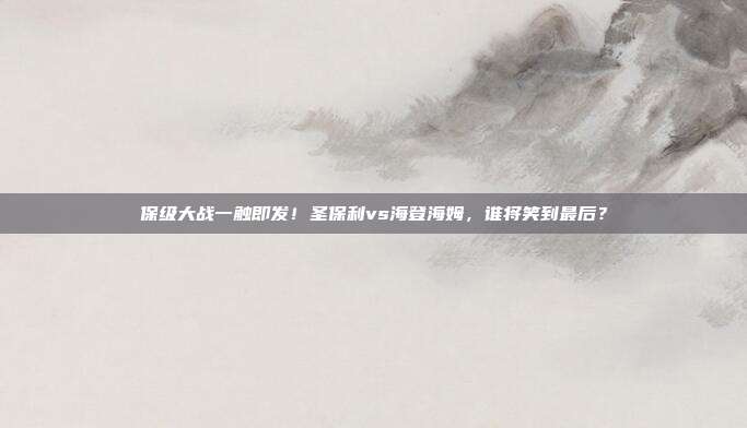 保级大战一触即发！圣保利vs海登海姆，谁将笑到最后？