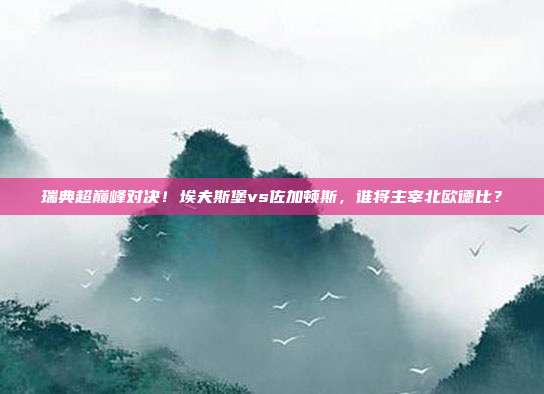 瑞典超巅峰对决！埃夫斯堡vs佐加顿斯，谁将主宰北欧德比？