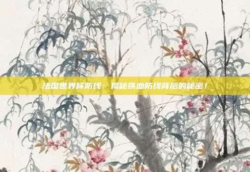 法国世界杯防线：揭秘铁血防线背后的秘密！