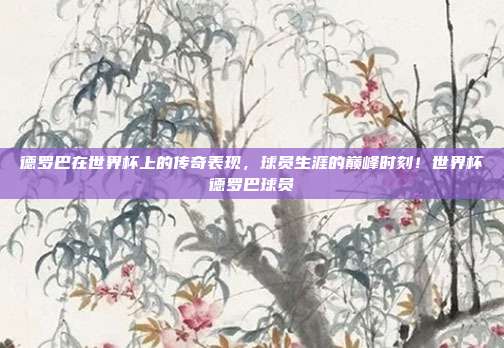德罗巴在世界杯上的传奇表现，球员生涯的巅峰时刻！世界杯德罗巴球员