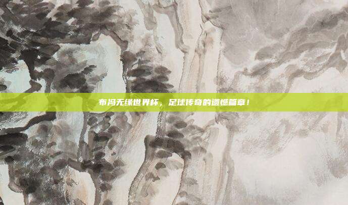 布冯无缘世界杯，足球传奇的遗憾篇章！
