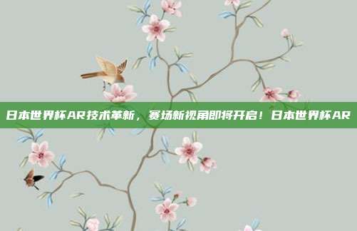 日本世界杯AR技术革新，赛场新视角即将开启！日本世界杯AR