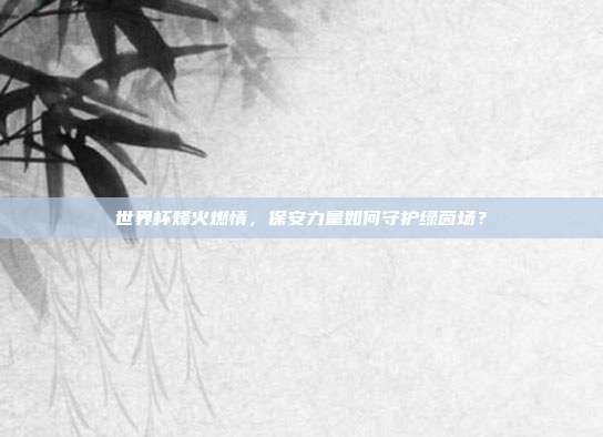 世界杯烽火燃情，保安力量如何守护绿茵场？