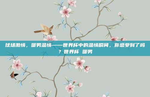 球场激情，暖男温情——世界杯中的温情瞬间，你感受到了吗？世界杯 暖男