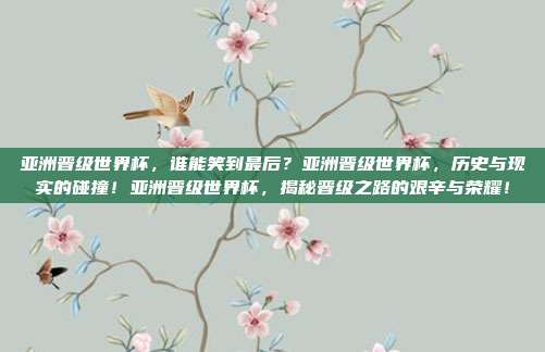 亚洲晋级世界杯，谁能笑到最后？亚洲晋级世界杯，历史与现实的碰撞！亚洲晋级世界杯，揭秘晋级之路的艰辛与荣耀！