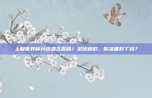 上届世界杯分组悬念揭晓！足球迷们，你准备好了吗？