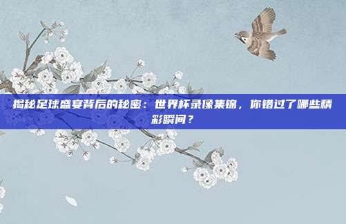 揭秘足球盛宴背后的秘密：世界杯录像集锦，你错过了哪些精彩瞬间？