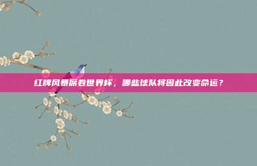 红牌风暴席卷世界杯，哪些球队将因此改变命运？