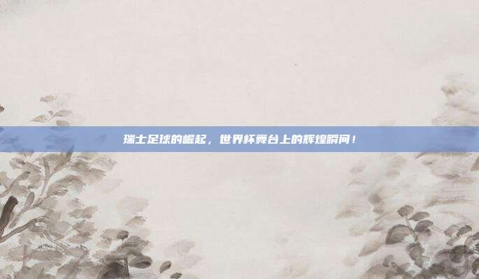 瑞士足球的崛起，世界杯舞台上的辉煌瞬间！