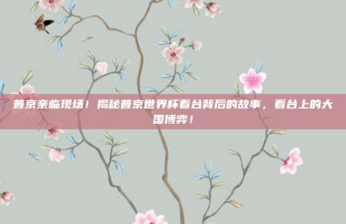 普京亲临现场！揭秘普京世界杯看台背后的故事，看台上的大国博弈！