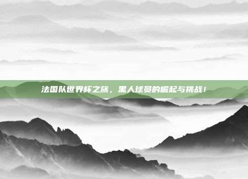 法国队世界杯之旅，黑人球员的崛起与挑战！