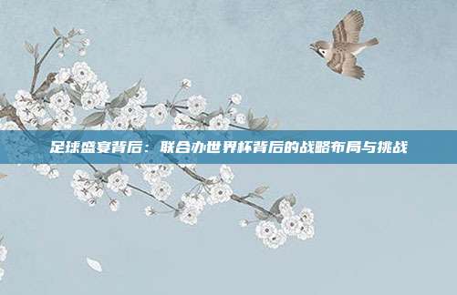 足球盛宴背后：联合办世界杯背后的战略布局与挑战