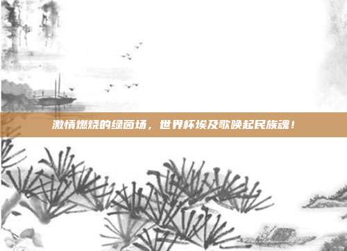 激情燃烧的绿茵场，世界杯埃及歌唤起民族魂！