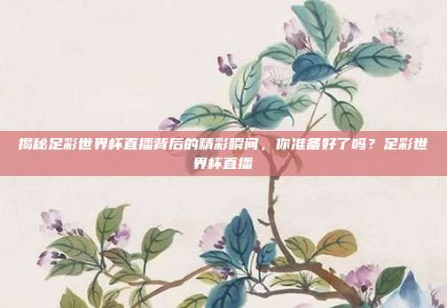 揭秘足彩世界杯直播背后的精彩瞬间，你准备好了吗？足彩世界杯直播