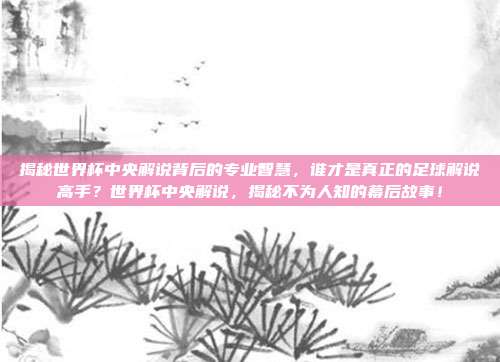 揭秘世界杯中央解说背后的专业智慧，谁才是真正的足球解说高手？世界杯中央解说，揭秘不为人知的幕后故事！