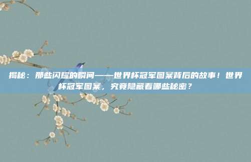 揭秘：那些闪耀的瞬间——世界杯冠军图案背后的故事！世界杯冠军图案，究竟隐藏着哪些秘密？