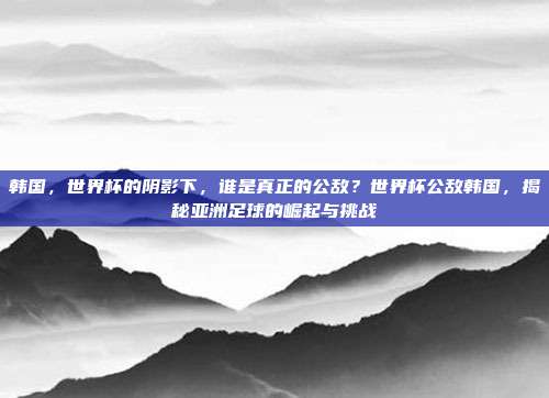 韩国，世界杯的阴影下，谁是真正的公敌？世界杯公敌韩国，揭秘亚洲足球的崛起与挑战