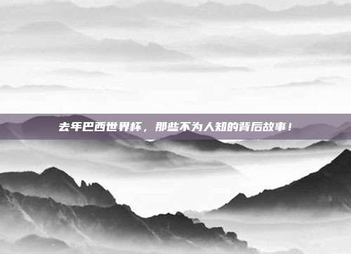 去年巴西世界杯，那些不为人知的背后故事！