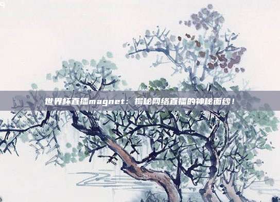 世界杯直播magnet：揭秘网络直播的神秘面纱！