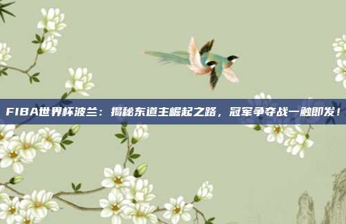 FIBA世界杯波兰：揭秘东道主崛起之路，冠军争夺战一触即发！