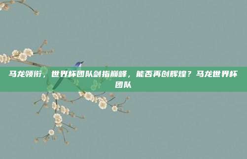 马龙领衔，世界杯团队剑指巅峰，能否再创辉煌？马龙世界杯团队