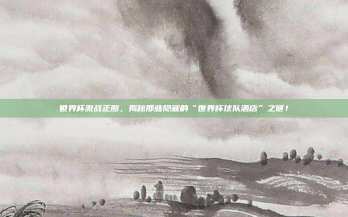 世界杯激战正酣，揭秘那些隐藏的“世界杯球队酒店”之谜！