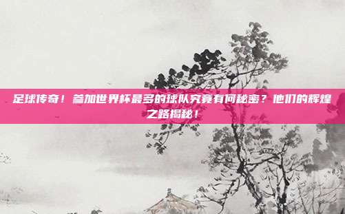 足球传奇！参加世界杯最多的球队究竟有何秘密？他们的辉煌之路揭秘！