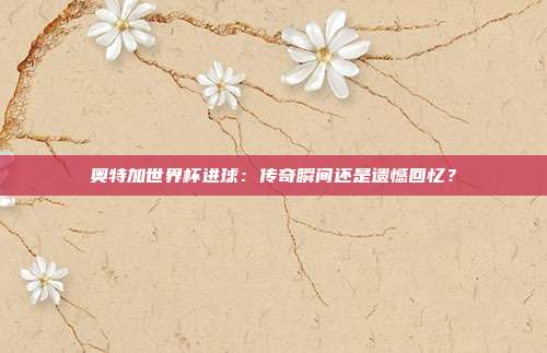 奥特加世界杯进球：传奇瞬间还是遗憾回忆？