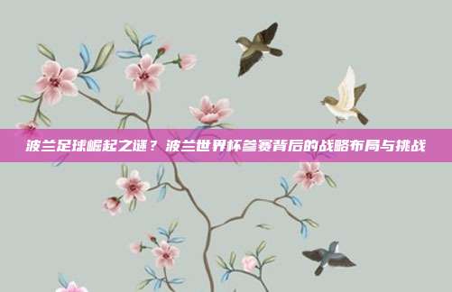 波兰足球崛起之谜？波兰世界杯参赛背后的战略布局与挑战