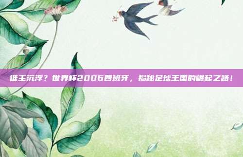 谁主沉浮？世界杯2006西班牙，揭秘足球王国的崛起之路！