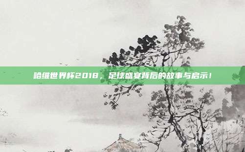哈维世界杯2018，足球盛宴背后的故事与启示！