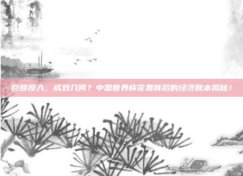 巨额投入，成效几何？中国世界杯花费背后的经济账本揭秘！