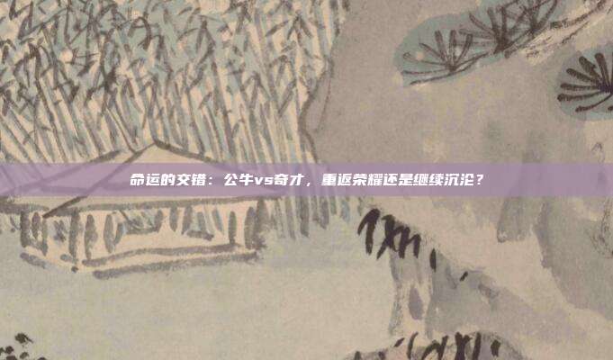 命运的交错：公牛vs奇才，重返荣耀还是继续沉沦？