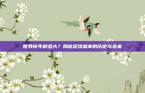 世界杯年龄多大？揭秘足球盛事的历史与未来