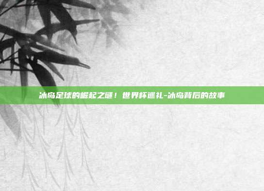 冰岛足球的崛起之谜！世界杯巡礼-冰岛背后的故事
