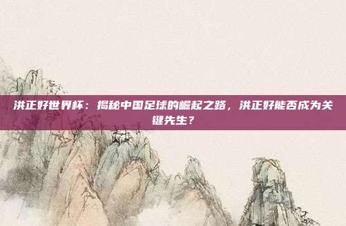 洪正好世界杯：揭秘中国足球的崛起之路，洪正好能否成为关键先生？