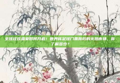 全球狂欢盛宴即将开启！世界杯足球门票背后的火热市场，你了解多少？