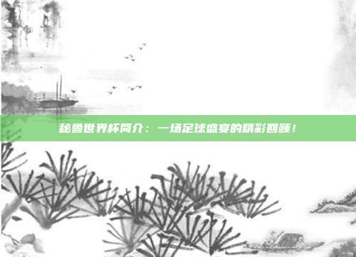秘鲁世界杯简介:一场足球盛宴的精彩回顾!