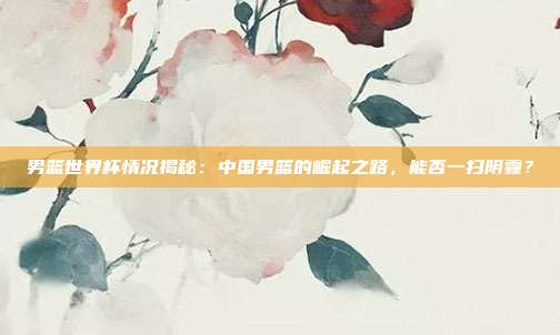 男篮世界杯情况揭秘：中国男篮的崛起之路，能否一扫阴霾？